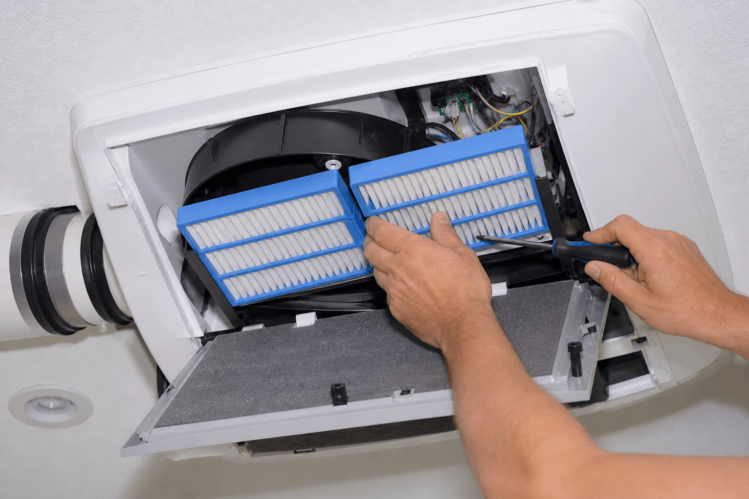 Service detail on a PIV or ventilation unit
